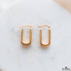 "Sadie" chunky kantede guld reringe