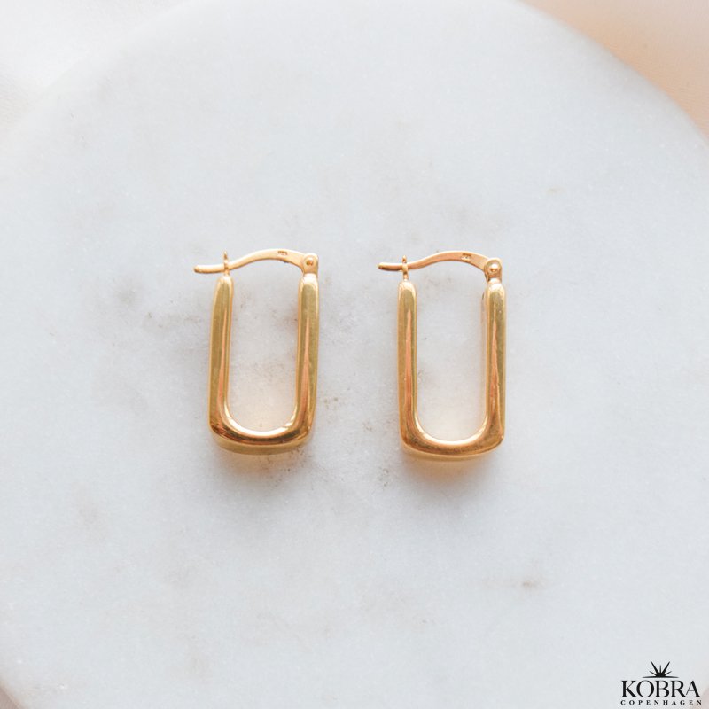 "Sadie" chunky kantede guld reringe