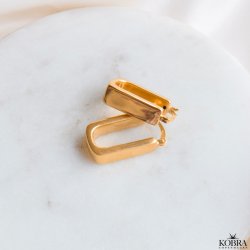 "Sadie" chunky kantede guld reringe