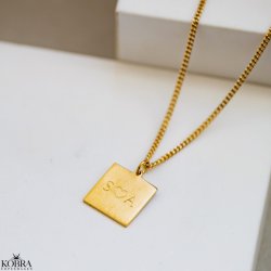 "Trend" guld halskde inklusiv gravering med 2 mm. panzer kde