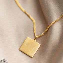 "Trend" guld halskde inklusiv gravering med 2 mm. panzer kde