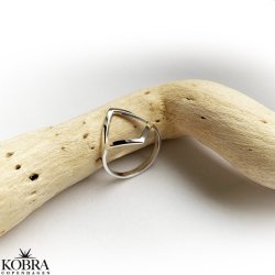 "Carr" enkel slvring i firkantet design