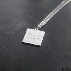 "Trend" slv halskde inklusiv gravering med 2 mm. panzer kde