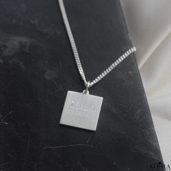 "Trend" slv halskde inklusiv gravering med 2 mm. panzer kde