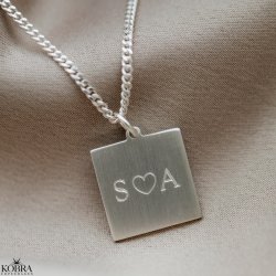 "Trend" slv halskde inklusiv gravering med 2 mm. panzer kde