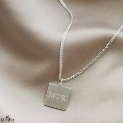 "Trend" slv halskde inklusiv gravering med 2 mm. panzer kde