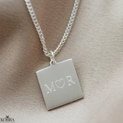 "Trend" slv halskde inklusiv gravering med 2 mm. panzer kde