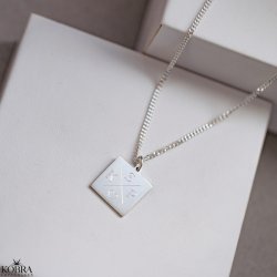 "Trend" slv halskde inklusiv krydsgravering med 2 mm. panzer kde