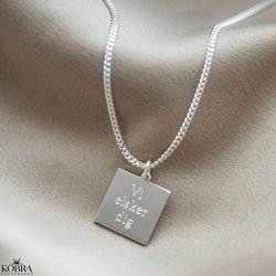 "Trend" slv halskde med krydsgravering og 2 mm. panzer kde