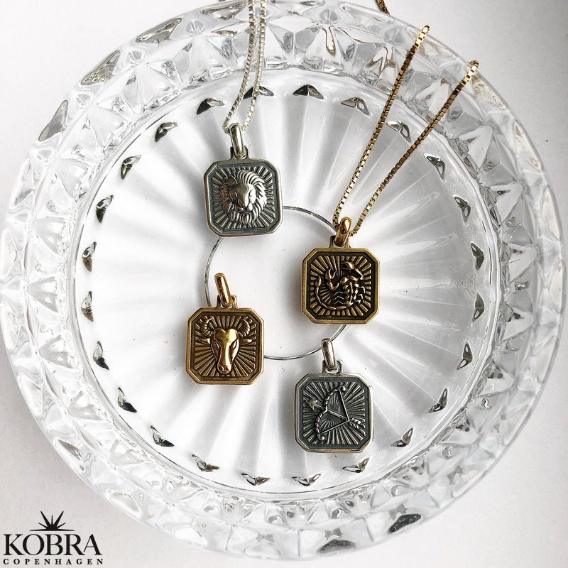 "Icon" stjernetegns halskde i sterling slv med panzerkde