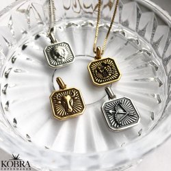 "Icon" stjernetegns halskde i sterling slv med panzerkde