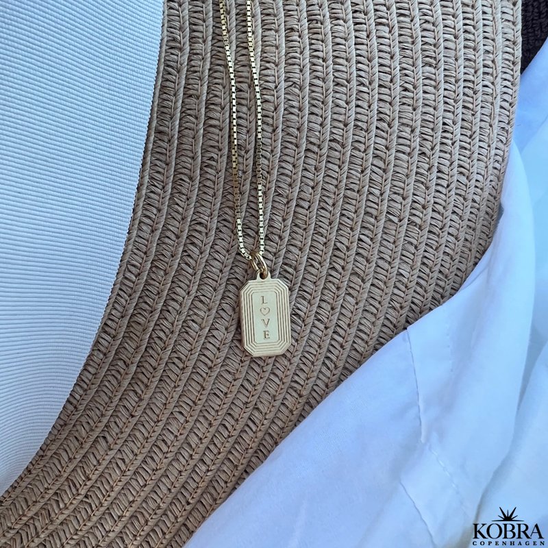 "Tarot" 18 karat forgyldt halskde med din gravering