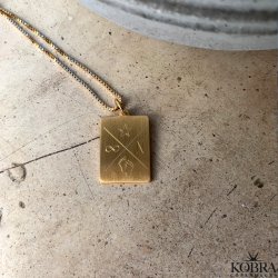 "Reign" 18 karat forgyldt halskde med gravering og venezia kde