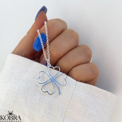 "Fortuna" Firkløver halskæde i sterling sølv