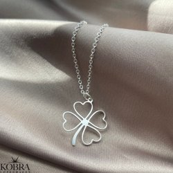 "Fortuna" Firkløver halskæde i sterling sølv