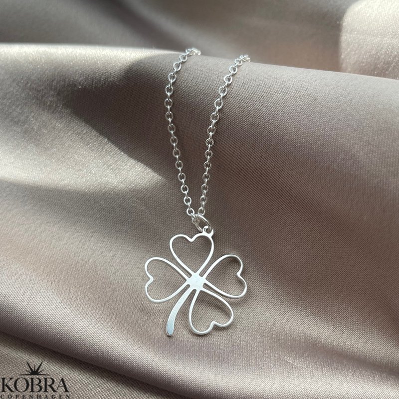 "Fortuna" Firkløver halskæde i sterling sølv