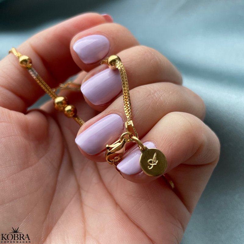 "Fortuna" firklver armbnd med guldkugler i forgyldt