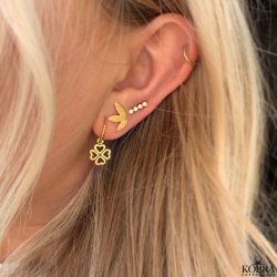 "Destiny" 18 karat forgyldte creolere med Firklvere