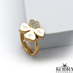 "Jade" Ring in 14 carat gold plated with personalized engraving