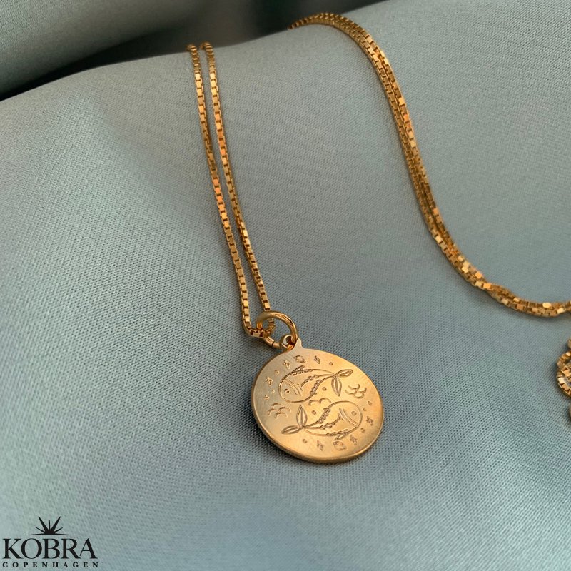 "Blazing star" zodiac necklace in 14 carat gold plated