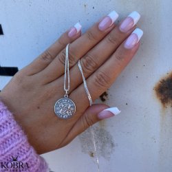 "Blazing Star" stjernetegns halskde i sterling slv