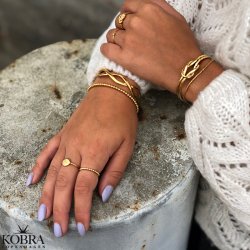 "Serena" 14 karat forgyldt armbnd med sm led