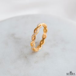 "Emma" flettet ring i gull