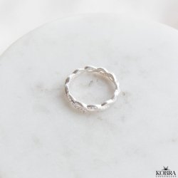 "Emma" braided ring in silver