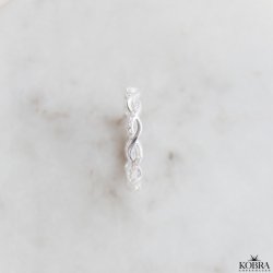 "Emma" braided ring in silver