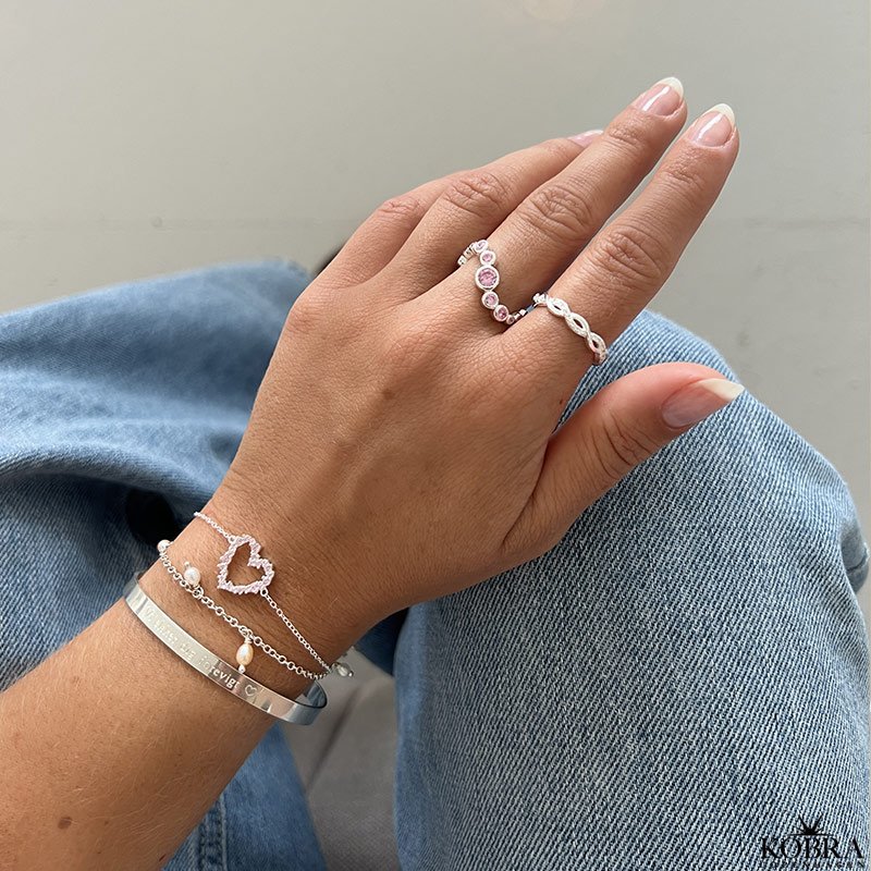 "Emma" braided ring in silver