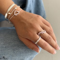 "Emma" braided ring in silver