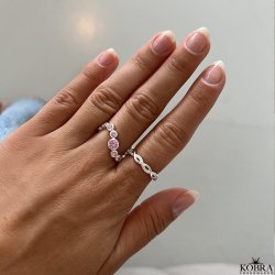 "Emma" braided ring in silver