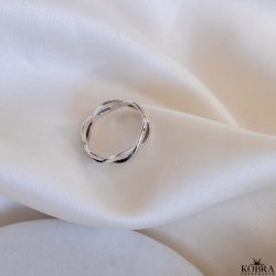 "Elva" Elegant flettet slv ring