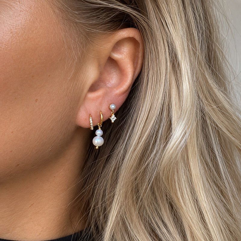 "Florence" Pearl Earrings � 18K Gold Plated