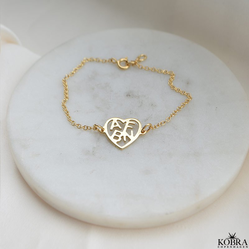 "Soul armbnd i 18k forgyldt - Hndlavet med hjerte og bogstaver