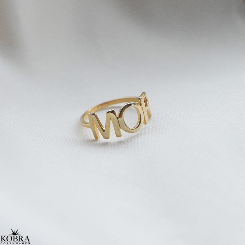 "MOR" ring i guld