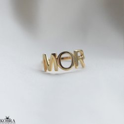 "MOR" ring i guld