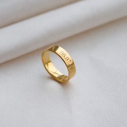  "Gamma" simple semi-wide goldring