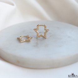  "Stargaze" Hoops Small  18k Gold-Plated Silver
