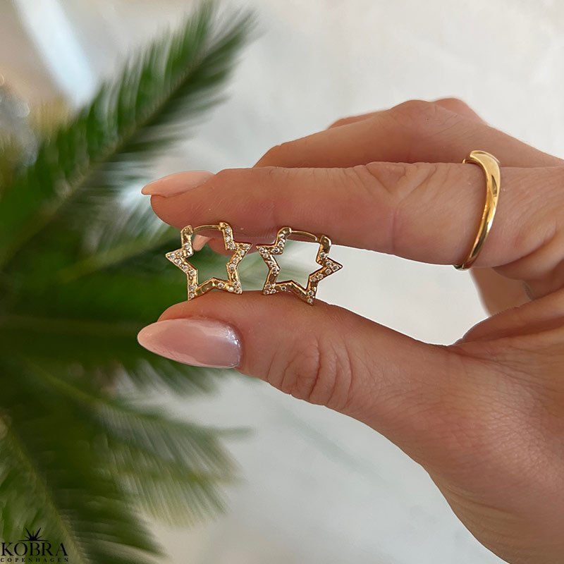  "Stargaze" Hoops Small  18k Gold-Plated Silver