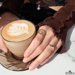 "Bay" blget ring i guld