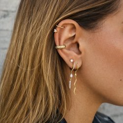 "Catalina" 18 carat gold plated snake earrings