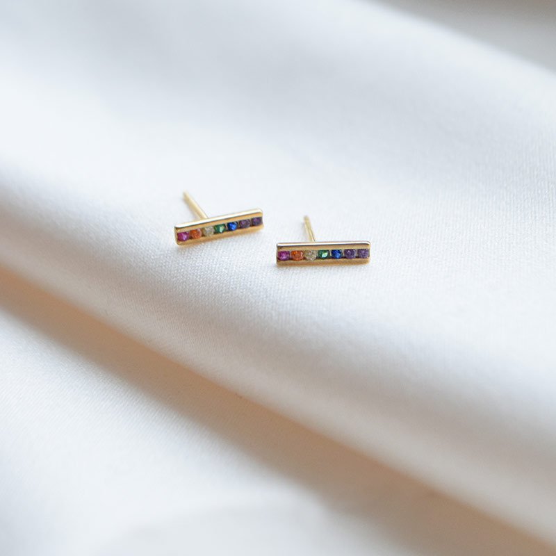 "Spring" earrings in 18 carat gold plated