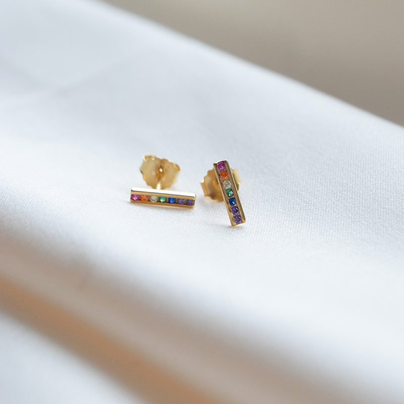 "Spring" earrings in 18 carat gold plated