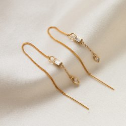 "Lindsey" 18 karat forgyldte �retr�de med sten