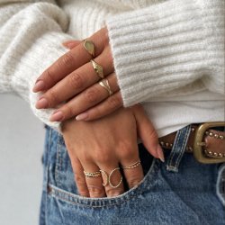 "Fie" ring 18k forgyldt