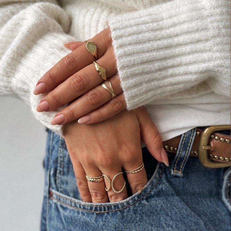 "Fie" ring 18k forgyldt