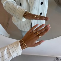 "Rope" smukt snoet guld armbånd