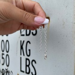 Extra length for bracelet and ankle chain in silver