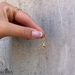 Extra length for bracelet and ankle chain in gold